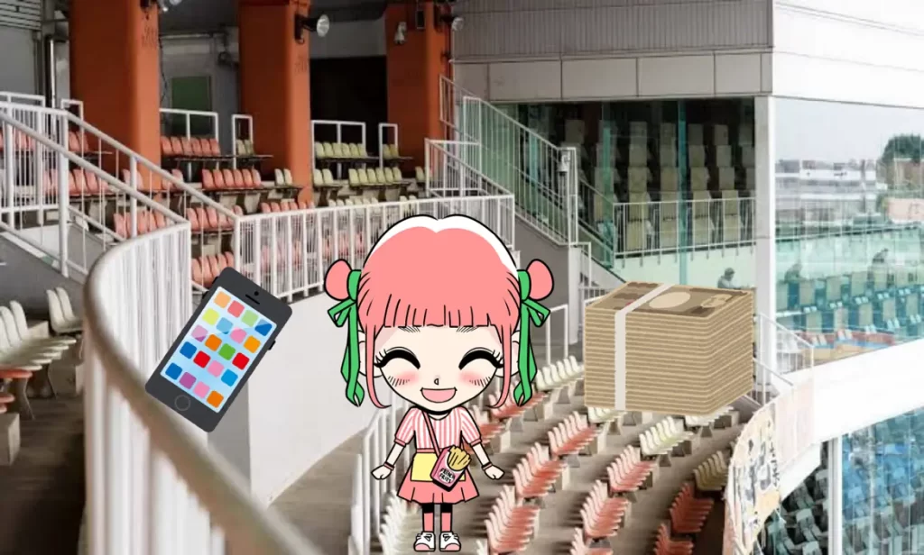 競輪場で賭けるくれあちゃん