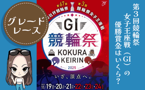 第3回競輪祭女子王座戦（GI）の優勝賞金はいくら？出場選手、選考順位