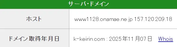 競輪ミリタリー　ドメイン情報