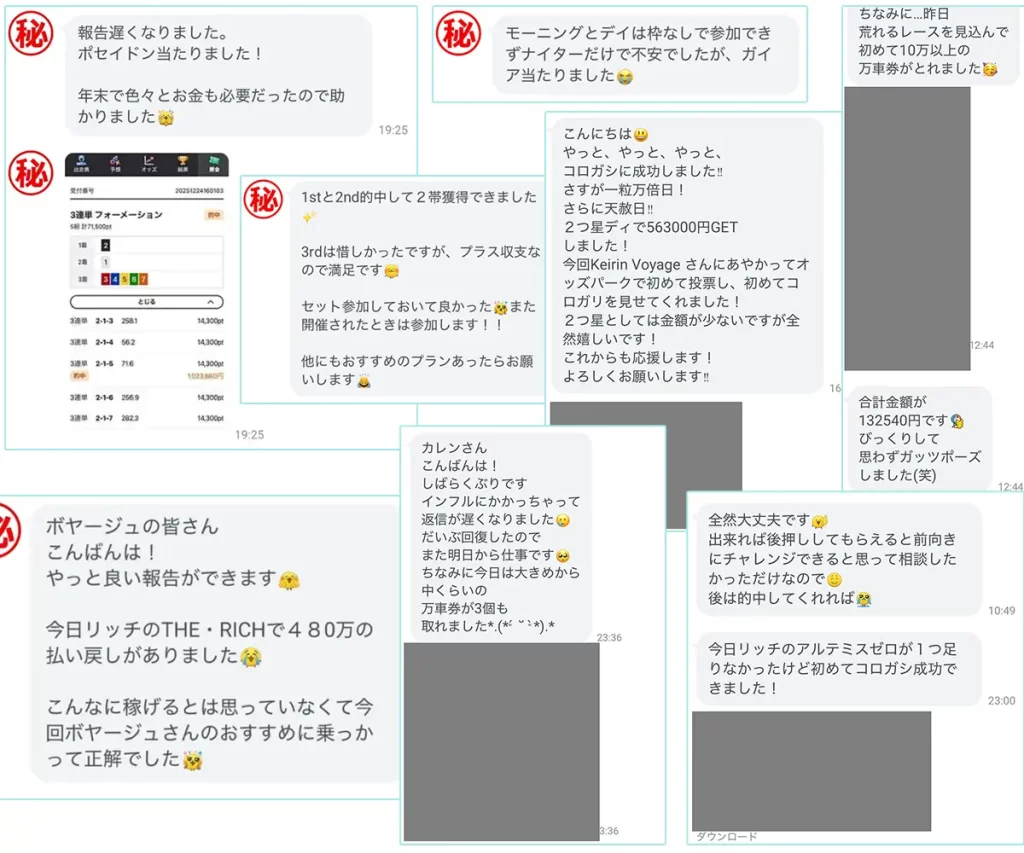 hit-report_202512 – Keirin Voyage 2025年12月 友達 的中報告